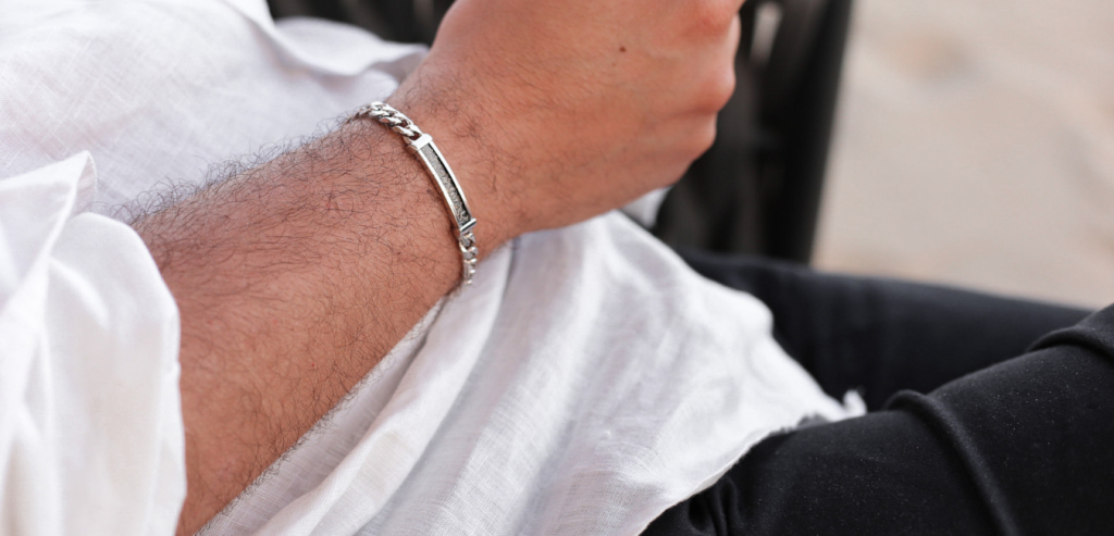 دستبند نقره مردانه ایتالیایی